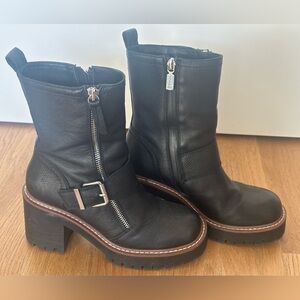 Blondo Rylyn Waterproof Bootie, Sz 5.5. Black, Leather Boots